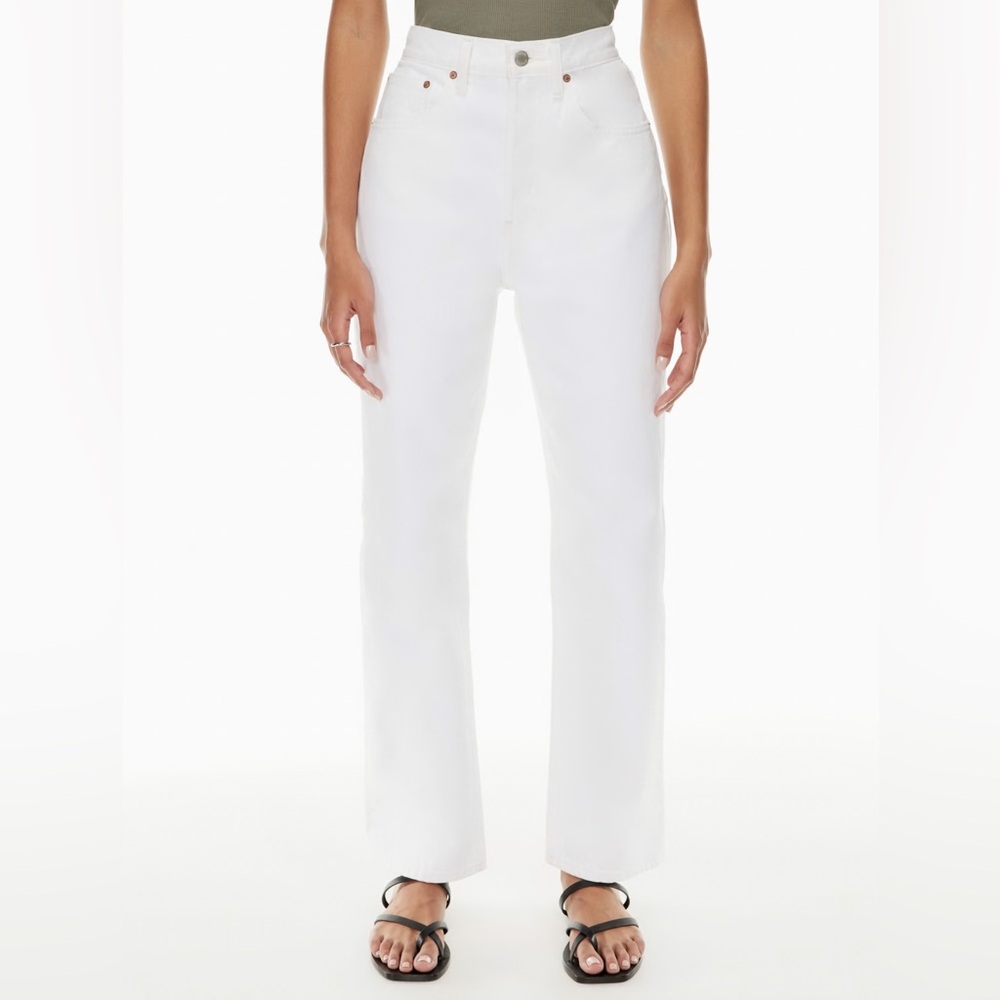 Denim Forum Relaxed White Jeans